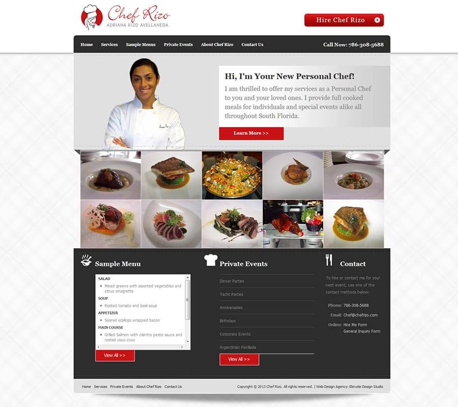 Chef Rizo Website design