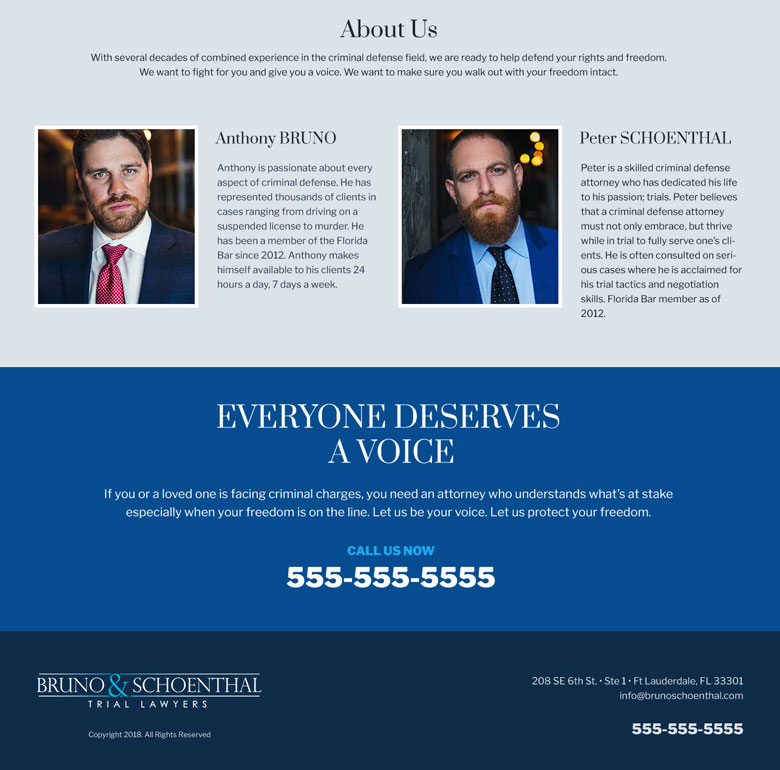 Law Firm Page Design