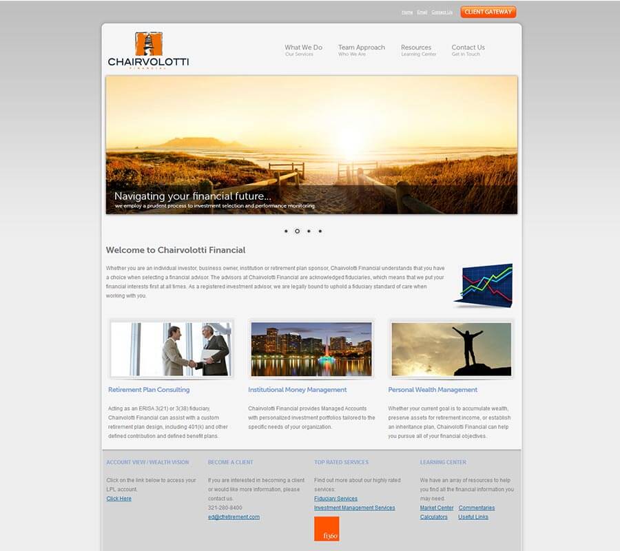 Chairvolotti website design